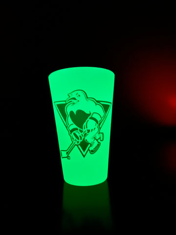 WBS Penguins Glow In The Dark Sili Pints