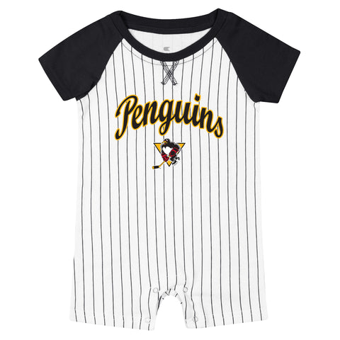 WBS Penguins Infant Baseball Romper