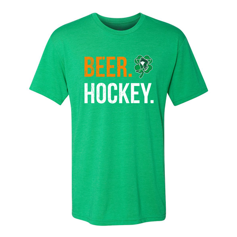 WBS Penguins Green Beer Hockey Tee