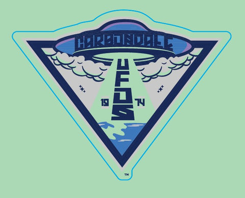 Carbondale UFOS Glow in the Dark Sticker