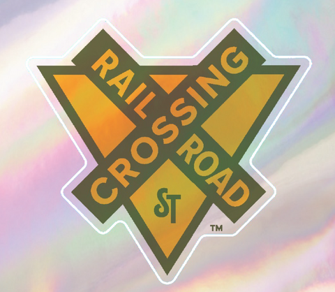 Steamtown Gandy Dancers Crossings Badge Logo Holographic Stickers