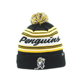 WBS Penguins Outdoor Logo Stripes Pom Knit
