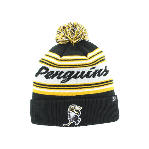 WBS Penguins Outdoor Logo Stripes Pom Knit