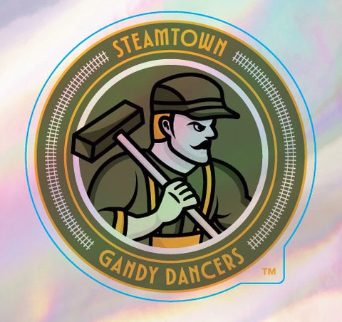Steamtown Gandy Dancers Main Badge Logo Holographic Stickers
