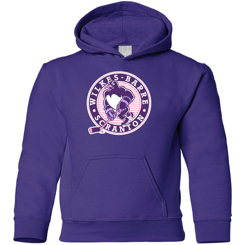 WBS Penguins Yth OG Logo Purple Hoodie