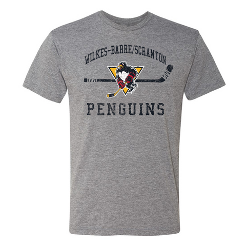 WBS Penguins Primary Grey Tri-Blend S/S Tee