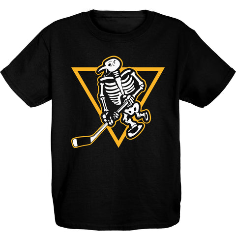 WBS Penguins Yth Skeleton Penguin Glow in the Dark Tee