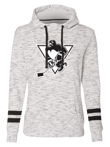 WBS Penguins Women's Melange Fleece Scuba Hoodie
