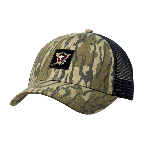 WBS Penguins Mossy Oak Trucker Snapback Cap