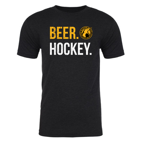 WBS Penguins Men's Beer Hockey 3rd Logo Tri-Blend Tee