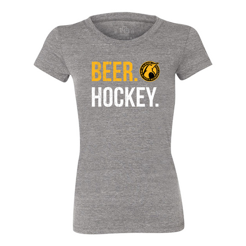 WBS Penguins Women's Beer Hockey Tri-Blend Tee